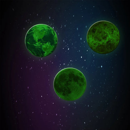 30cm leuchtende 3D Aufkleber leuchtende Planeten Wandaufkleber leuchten im dunklen Mond Erde für Kinder Zimmer Dekoration Wohnkultur