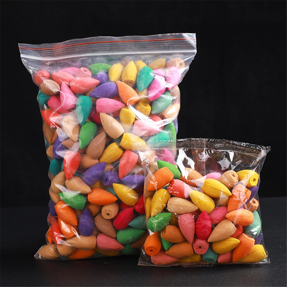 50/100pcs Weihrauchkegel für Weihrauchbrenner Blumenturm Weihrauch Granula Lavendel Sandelholz Aloe gemischter Geruch
