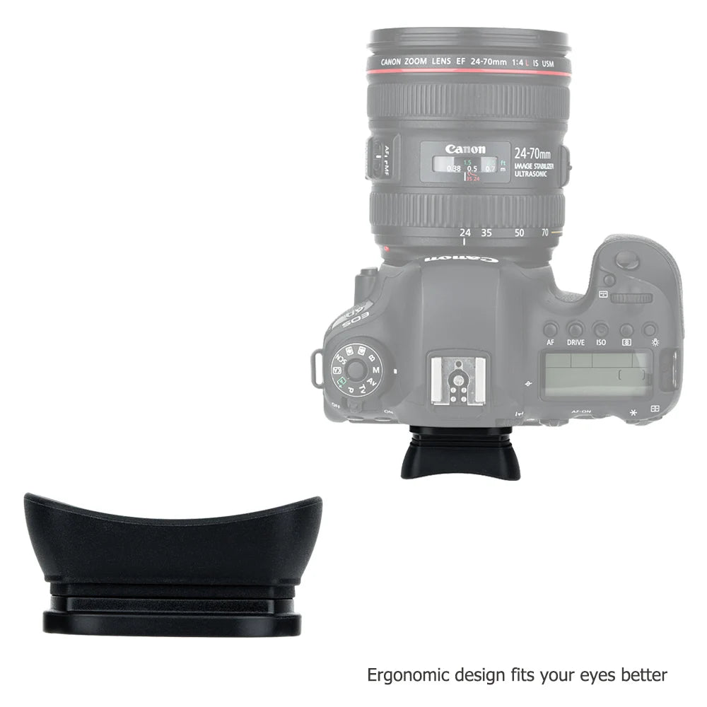 Weiche Langsucher-Augenmuschel für Canon – Kompatibel mit EOS 90D, 80D, 70D, 60D, 77D, 6D Mark II, 5D Mark II, 50D, 40D, 30D, für Canon EB EF Augenmuschel