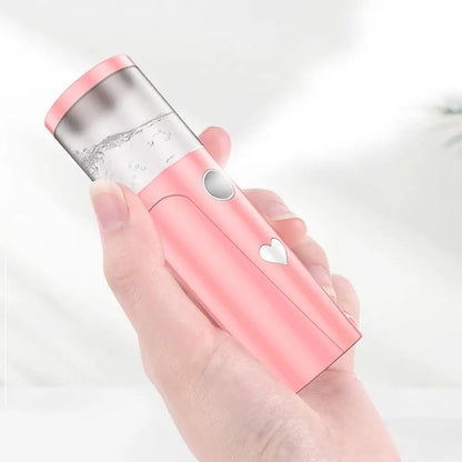 30-ml-Nano-Nebelsprühgerät, Gesichtskühlung, Gesichtssprühgerät, USB-aufladbarer, tragbarer Luftbefeuchter, feuchtigkeitsspendendes Hautpflege-Werkzeug für Frauen