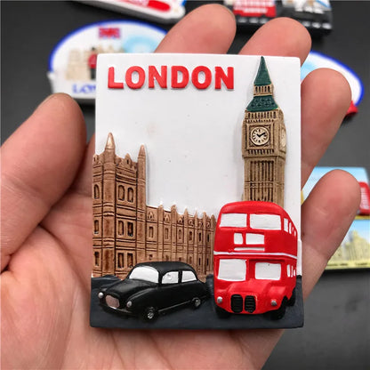 Harz magnetisch kreativ 3d Welt Tourismus Souvenirs Kühlschrankmagnete Kühlschrank Souvenirs aus London England Sammlung Geschenke