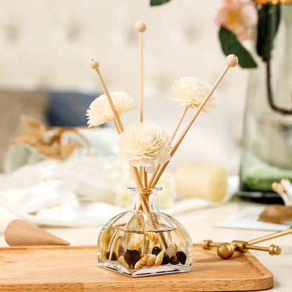3 Stück Blumen-Rattan-Schilf-Duftdiffusor, kein Feuer, Ersatz-Nachfüllstäbchen für Zuhause, aromatischer Weihrauch