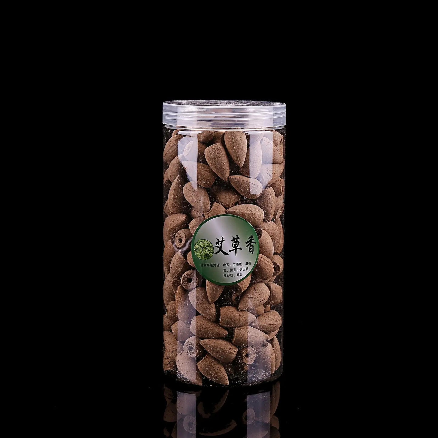 Etwa 200pcs mit Plastikbox gemischter Backflow Weihrauchkegel Sandelholz Jasmin Rose Rauchkegel Reflux -Turm Weihrauch Bullet