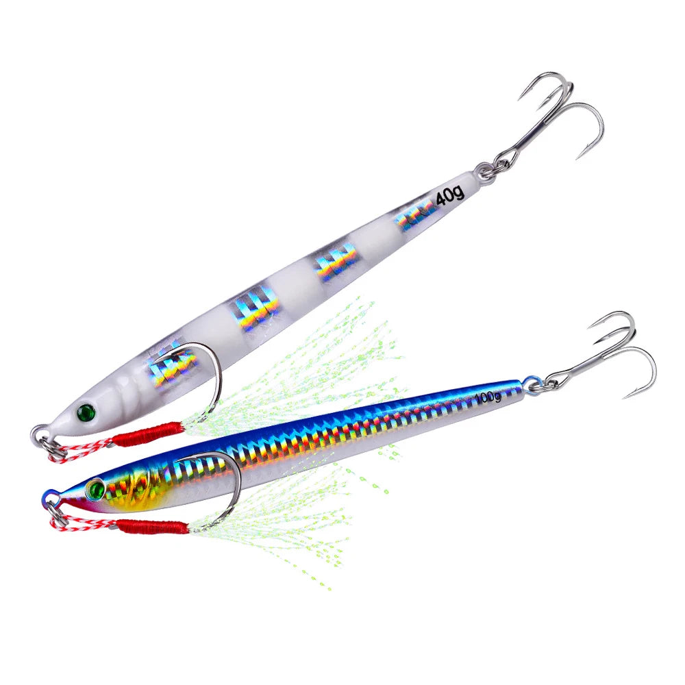 Slow Jig Metallköder – Verschiedene Gewichtsklassen (7g-100g), Hardlure Angelköder für Jigging und Trolling