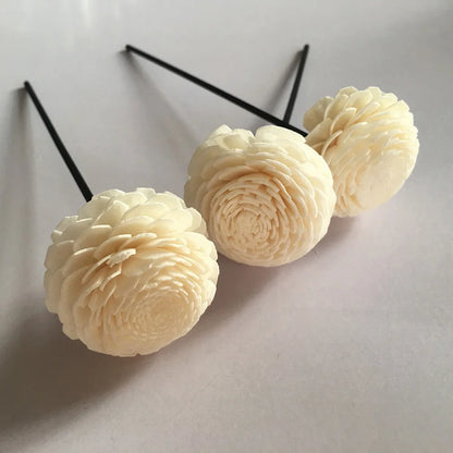 3 Stück Blumen-Rattan-Schilf-Duftdiffusor, kein Feuer, Ersatz-Nachfüllstäbchen für Zuhause, aromatischer Weihrauch
