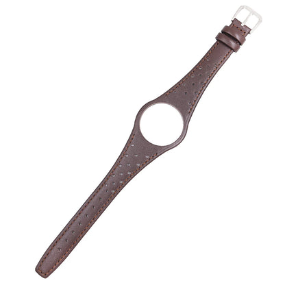 Carlywet Red Blue Brown Black Khaki Real Leder Uhrenband mit silbernen Stahlschnalle für Omega -Dynamik