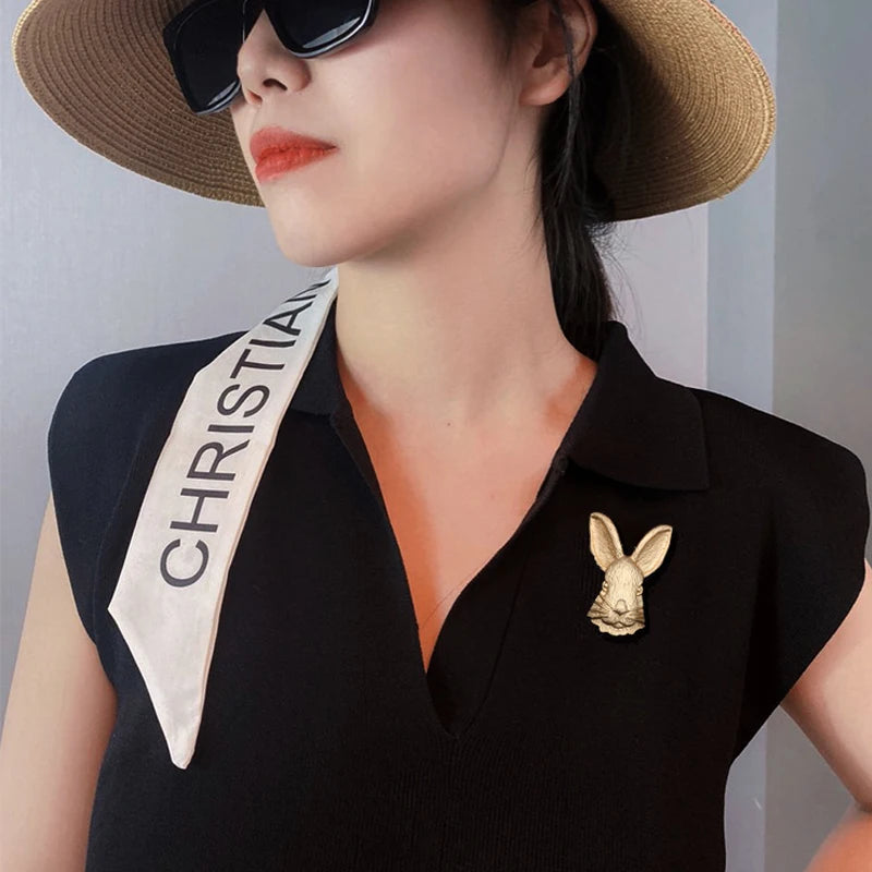 Retro Legierung Kaninchen Brosche Anstecknadeln Weibliche Ins Trendige Party Coller Niedliche Pullover Broschen Zubehör