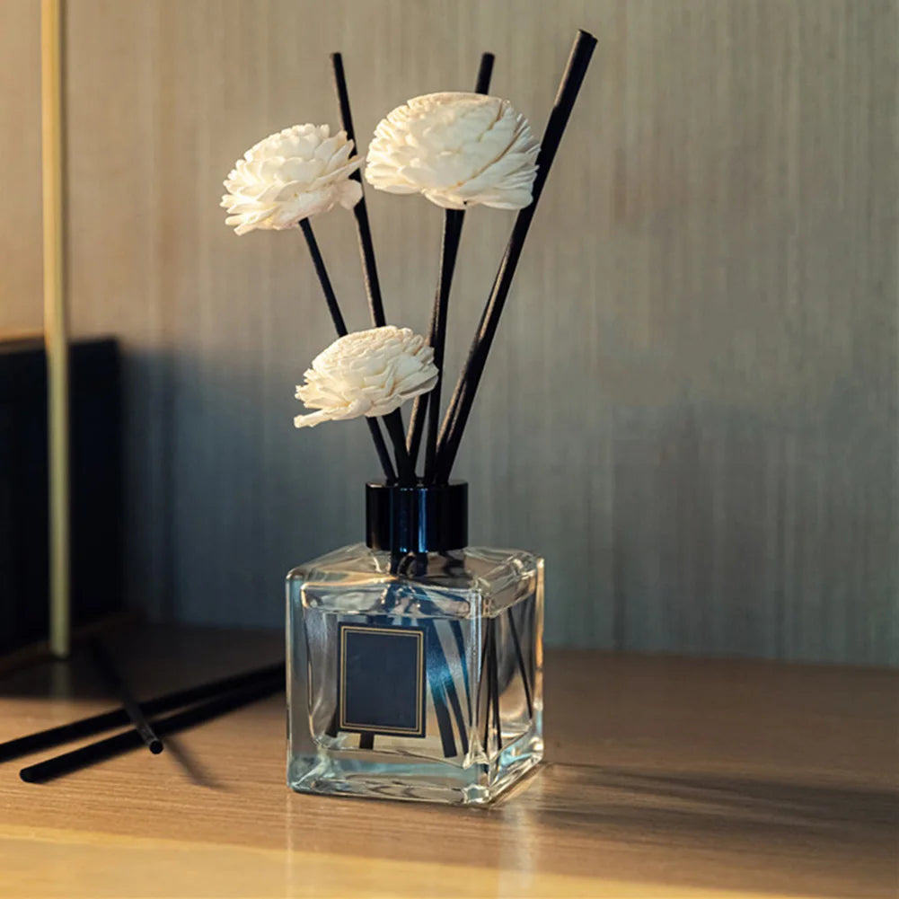 3 Stück Blumen-Rattan-Schilf-Duftdiffusor, kein Feuer, Ersatz-Nachfüllstäbchen für Zuhause, aromatischer Weihrauch