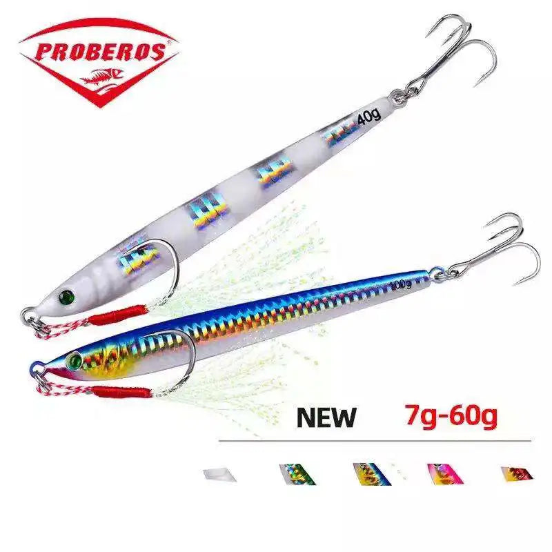 Slow Jig Metallköder – Verschiedene Gewichtsklassen (7g-100g), Hardlure Angelköder für Jigging und Trolling