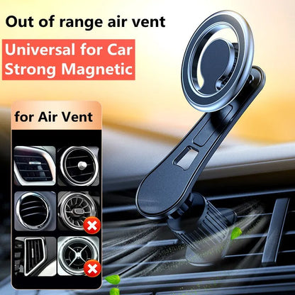 Magnetischer Autotelefonhalter Ständer Magnetzelle Mobile Unterstützung Halterung GPS-Halterung im Auto Für Macsafe iPhone 15 14 13 Samsung Xiaomi