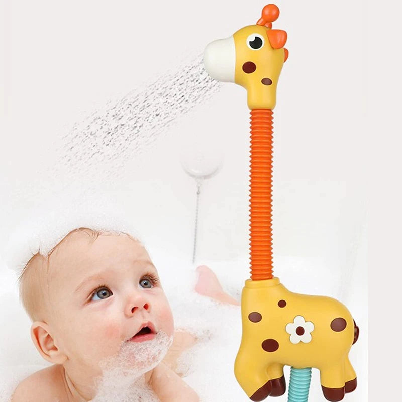 Giraffe Elektrischer Spray Wasserspritzer Sprinkler Baby Badespielzeug Badewanne Dusche Pool Badezimmerspielzeug für Kleinkinder Babys Kleinkinder Geschenke