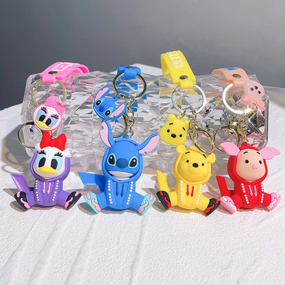 Disney Micky Maus Schlüsselanhänger Niedliche Karikatur Baby Junge Mädchen Figur Schlüsselanhänger Kawaii Minnie Schlüsselanhänger Modell Kind Spielzeug Kinder Geschenk