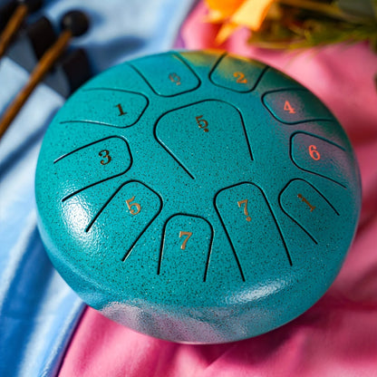 Miwayer Steel Tongue Drum 6 Zoll 11 Noten Hollow Drum Musik Drum Ätherische Trommel Yoga Meditation Trommel Perkussionsinstrumente