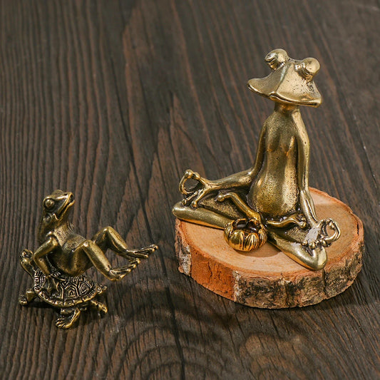 Retro Tier Skulptur Messing Frosch Schnecke Schildkröte Form Weihrauchfass Zen Meditieren Stab Halter Brenner Ständer Weihrauch Holde Wohnkultur