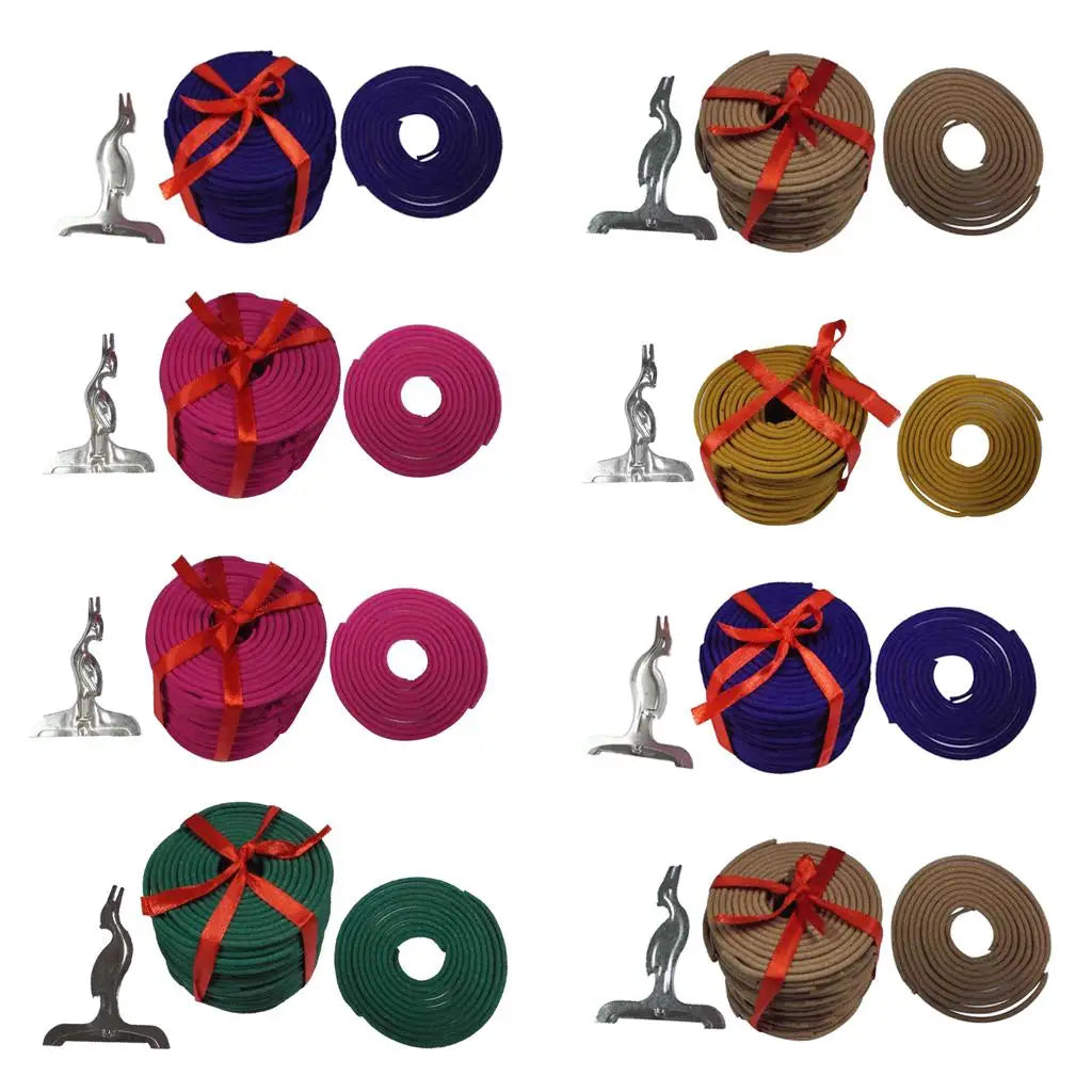 Schachtel mit 60 mm natürlichem Räucherwerk – Spiralspulen-Räucherstäbchen (180 min), 8 wählbare Optionen