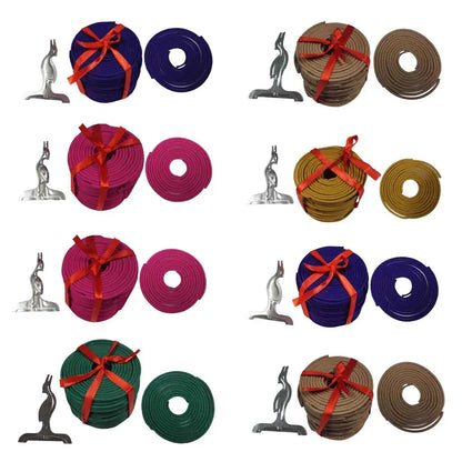 Schachtel mit 60 mm natürlichem Räucherwerk – Spiralspulen-Räucherstäbchen (180 min), 8 wählbare Optionen