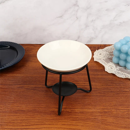 1Pc Schwarz Neue Weihrauch Brenner Ätherisches Öl Lampe Herd Teelicht Kerzenhalter Ornament Aroma Diffusor Spa Meditation Wohnkultur