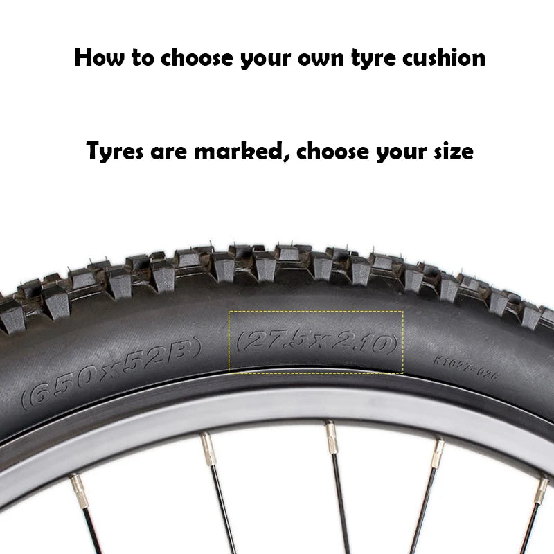 2Pcs Fahrrad Schlauch Anti-Pannen-Reifenpad PVC-Reifenliner-Schutz für 700C 26 27,5 29 Zoll MTB Reverse Sticker Reifenbeläge