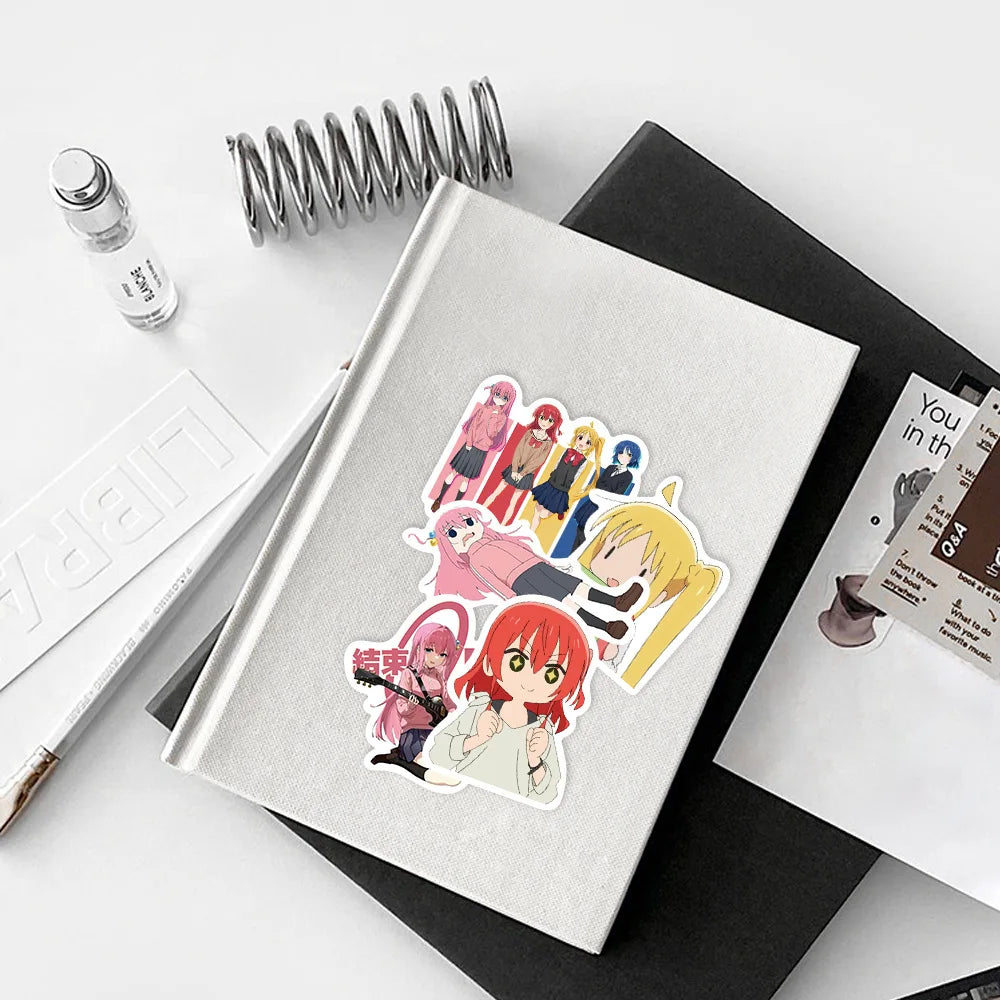 50 Stück Anime BOCCHI DER ROCK! Serie Graffiti Aufkleber Geeignet für Helme Desktop Wanddekoration DIY Aufkleber Pack Großhandel