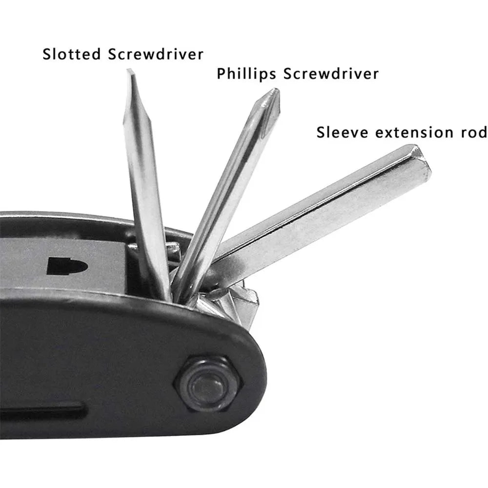 16 in 1 Fahrrad Tragbare Steckdose Mehrzweckschlüssel Fahrrad Multiwerkzeug Schraubendreher Mountainbike Motorrad Fahrrad Reparaturwerkzeuge