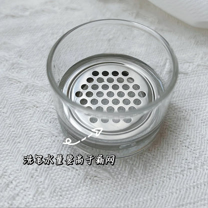 Nagelbürsten Waschen Glasbecher Wasserreiniger Einfache Reinigung Tragbare Bürste Mesh Layers Waschmaschine für Nailart Pailletten