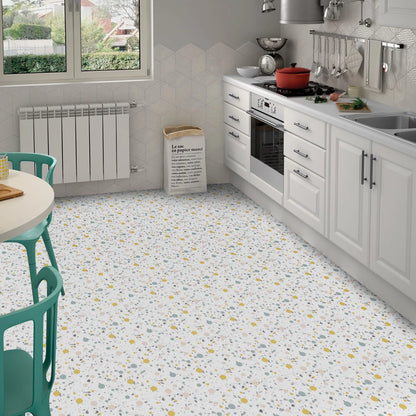 4PCS Peel and Stick Boden Aufkleber Vinylboden Wasserdicht Ölbeständig und rutschfest DIY Schlafzimmer Küche Badezimmer Heimtextilien