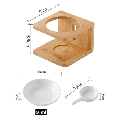 Ätherisches Öl Brenner Aroma Diffusor Bambus Tee Herd Basis Haushalt Holz Ätherisches Öl Brenner Ätherisches Öl Diffusor Dekor