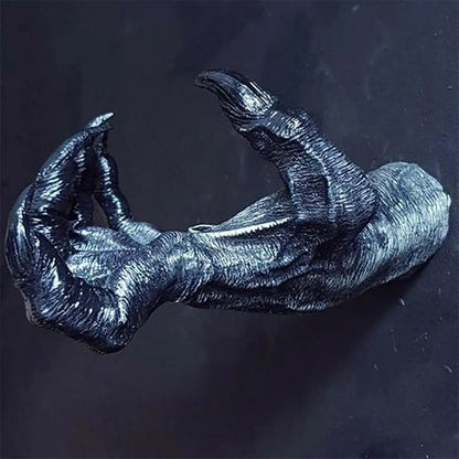Hexen-Dämonenhand Wandhängende Statue, Harz Retro Kunst, Hängendes Design, Kreative Halloween Heimdekoration, Kunstskulptur für Raumdeko