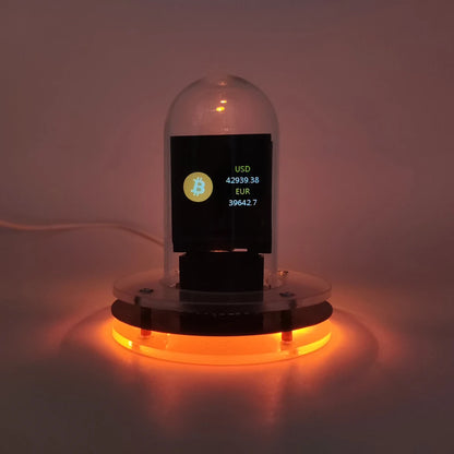 Bitcoin-Preis-Tracker. Nixie Tube Wecker mit bunten RGB-Lichtern und WIFI Wetterstation.DIY Album und GIF Animationen