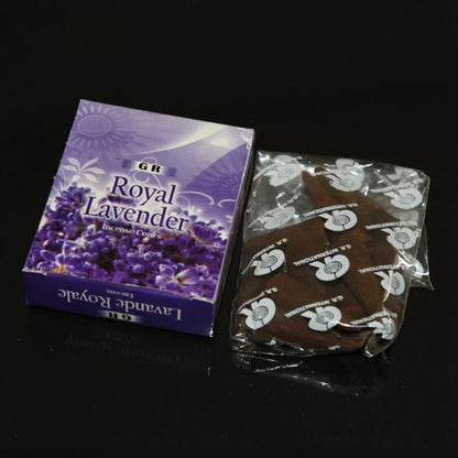 10pcs/Box Indien Kegel Weihrauch kleine Kasten natürliche duftende Gewürze Jasmin Lavendel Vanille Wohnzimmer Buddhismus Turm Weihrauch