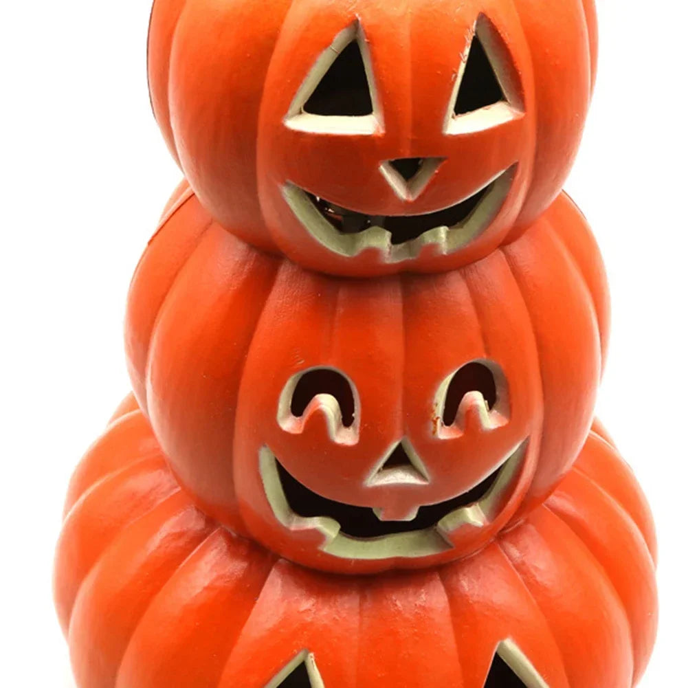 Halloween Kürbis-LED-Lampe: Laternen-Dekoration mit Jack-o'-Lantern und Geistergesicht, Kürbislicht für Garten, Outdoor und Indoor, Party- und Heimdekoration.