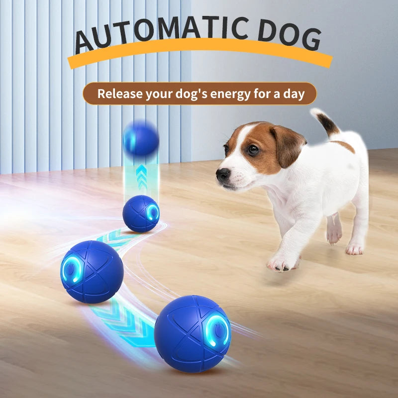 Neuer Smart Dog Toy Ball Elektronischer interaktiver Haustier Spielzeug Moving Ball USB Automatischer Begleitspielzeug Springball für Welpen Geburtstag Gi