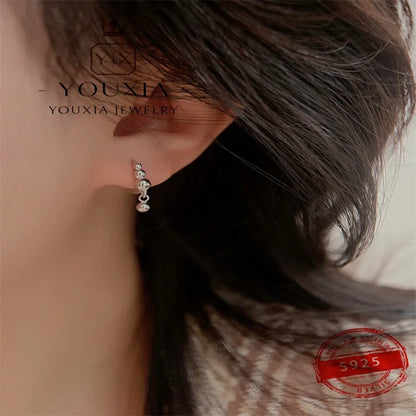 Western-Style-Silver-Color-Premium-Serie-Ohrringe-Luxus-Mode-Paar-Geschenk-funkelnder-personalisierter-Schmuck-Ohrringe-für-Frauen