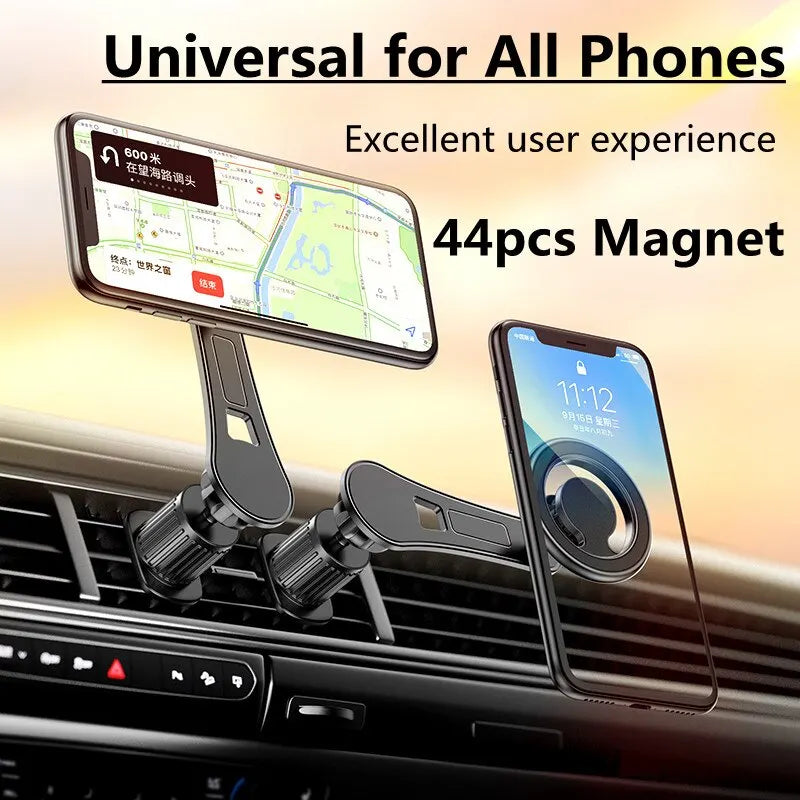 Magnetischer Autotelefonhalter Ständer Magnetzelle Mobile Unterstützung Halterung GPS-Halterung im Auto Für Macsafe iPhone 15 14 13 Samsung Xiaomi