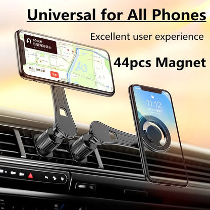 Magnetischer Autotelefonhalter Ständer Magnetzelle Mobile Unterstützung Halterung GPS-Halterung im Auto Für Macsafe iPhone 15 14 13 Samsung Xiaomi