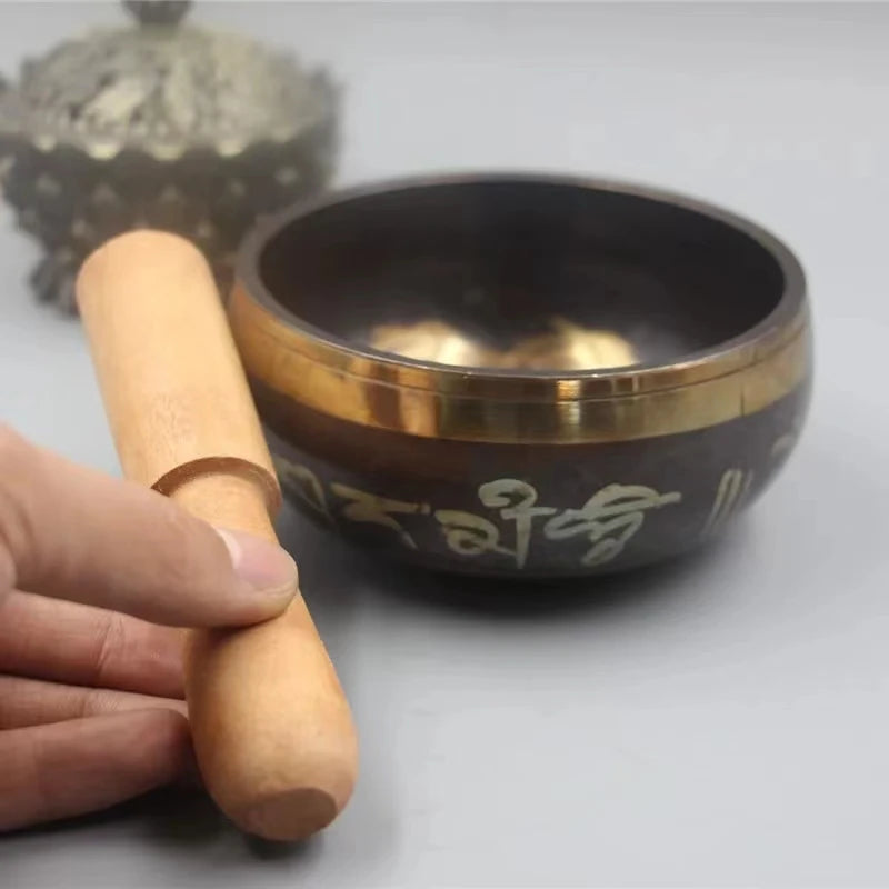 Tibetische Klangschale Klangheilung Therapie Instrumente Yoga Meditation Massage Handgemachte Chanting Schale Buddhistische Religion Zubehör