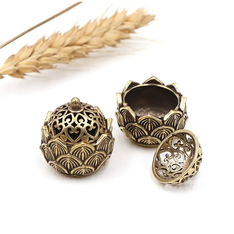 1pc Lotus Weihrauchhalter, kleiner Incent -Kegelbrenner, mini asiatischer Stil Lotus Blume Zen Dekor Geschenk