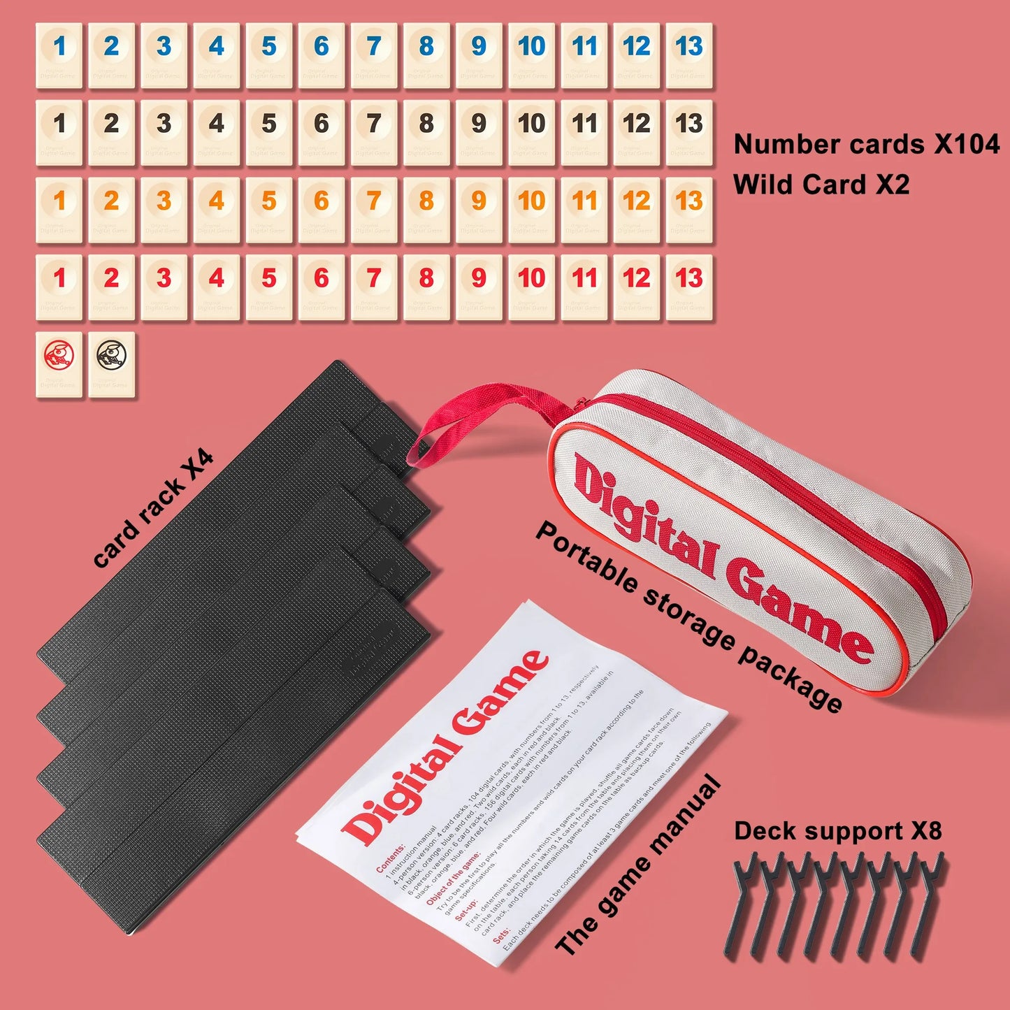 Klassische Familie Brettspiele Mini Rommé Fliese mit Regalen Spaß Mathe Puzzle Spiel Set Reiseversion in Geschenktüte