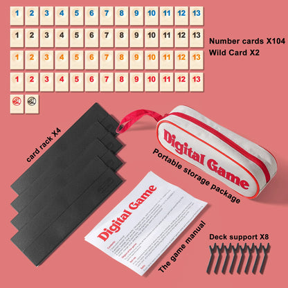 Klassische Familie Brettspiele Mini Rommé Fliese mit Regalen Spaß Mathe Puzzle Spiel Set Reiseversion in Geschenktüte