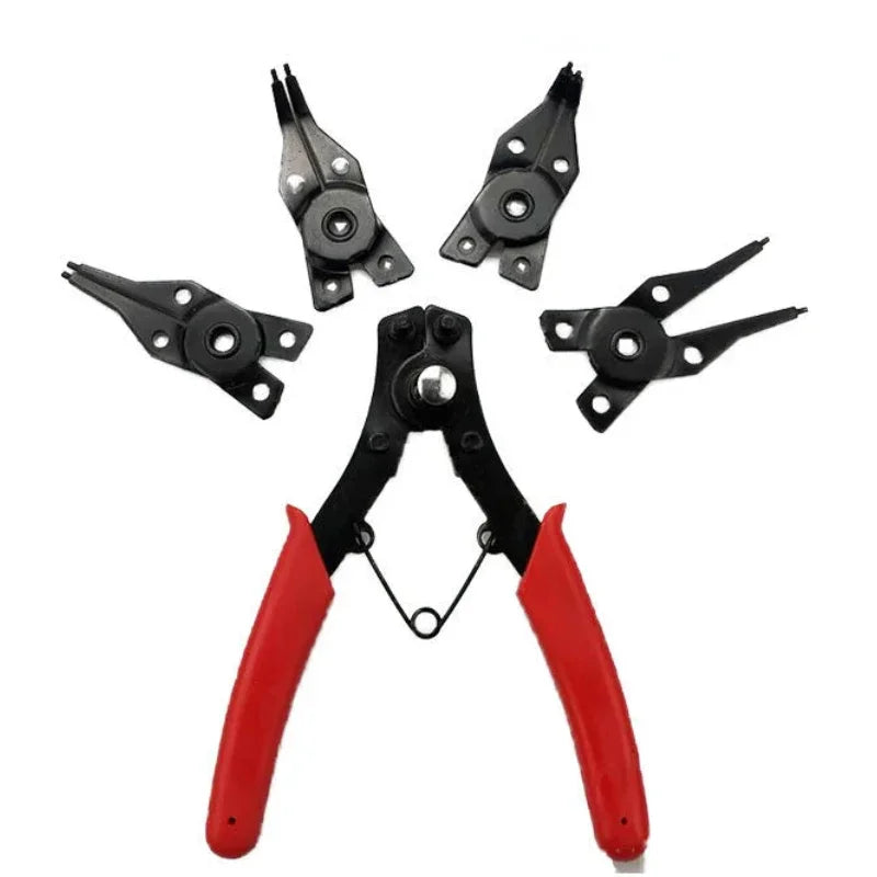 4 in 1 Sicherungsringzange Set Sicherungsringzange Multi Crimp Abnehmbarer Zangenkopf Haltende Sicherungsringzange Handwerkzeuge
