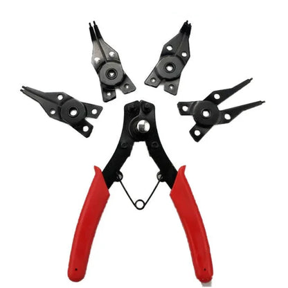 4 in 1 Sicherungsringzange Set Sicherungsringzange Multi Crimp Abnehmbarer Zangenkopf Haltende Sicherungsringzange Handwerkzeuge