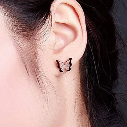 Einfachheit Schmetterling Ohrringe Für Frauen Edelstahl Ohrring Weibliche Mode Schmuck Accessoires Sommer