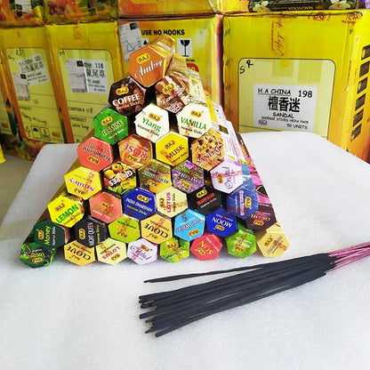 20 Stäbchen RAJ Indische Räucherstäbchen, lose, natürliche, handgefertigte weiße Salbei-Räucherstäbchen, Lavendel-Düfte für Zuhause, Meditation, Räucherstäbchen