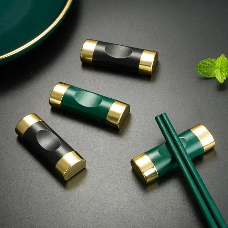 Legierung Chinesisches Essstäbchen Food Stick für Sushi Sticks Essstäbchen Rest Essstäbchen Halter Löffel Kissenform Rahmen Küchengeräte