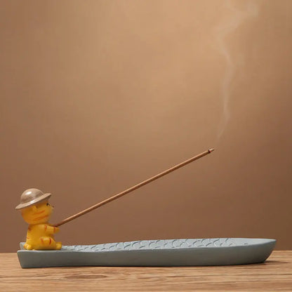 Cartoon Harz Tier Form Weihrauch Stick Halter Blatt Form Linie Weihrauch Brenner Tisch Handwerk Sandelholz Spule Basis Hause Dekoration