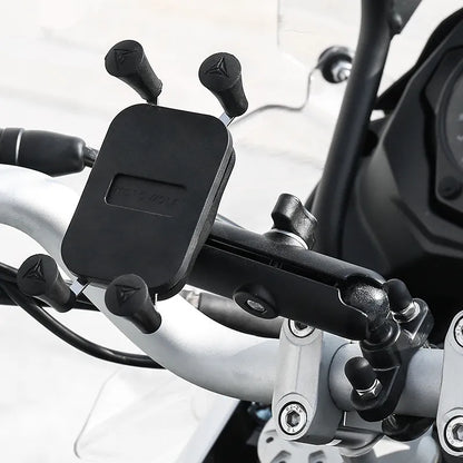 Universal-Motorrad-Handyhalter-Ladegerät-Fahrrad-Telefonständer-GPS-Halterung-Unterstützung-4-6-5-Zoll-iPhone-Smartphone