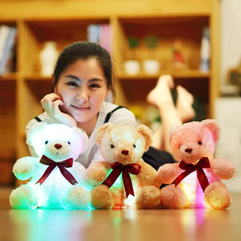 leuchtend-25-30-50cm-kreativ-leuchtende-LED-bunt-leuchtender-Teddybär-Stofftier-Plüschtier-Weihnachtsgeschenk-für-Kind