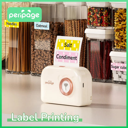 Drahtloser Thermophoto-Drucker PDF 203 dpi, tragbarer Bluetooth-Minietikettendrucker Dokumenten-Barcode-Hersteller-Aufkleberpapier