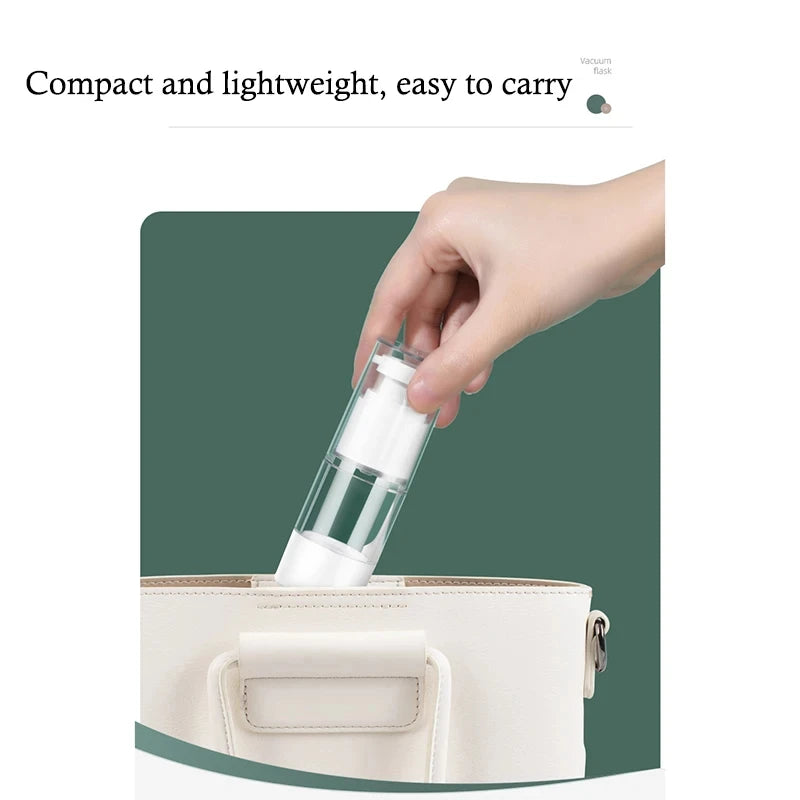 Tragbare leere Lotion / Spray Airless Vakuum nachfüllbare Flaschen Frau 15-100ML Reiseflasche Pumpe Toilettenartikel Kosmetikbehälter
