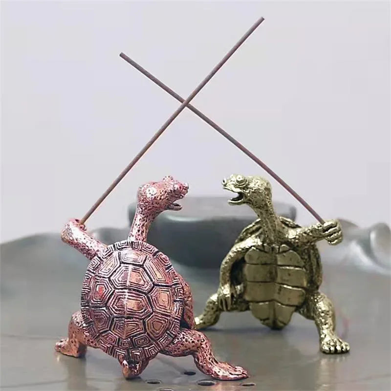 Mini Metall Schildkröte Form Räucherstäbchen Meditation Buddha Sandelholz Räucherstäbchen Halter Lustige Tier Räucherstäbchen Halter Home Decor